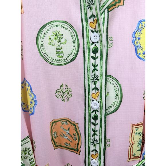 Sunday Up Linen Blend Shirt Dress Women’s Sz S Puff Sleeve Tie Waist Midi - Picture 4 of 11